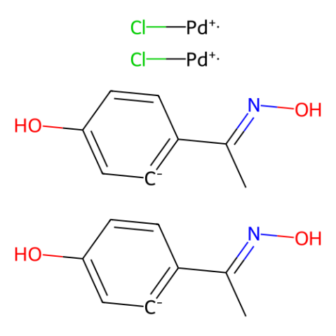 二-μ-氯双[5-羟基-2-[1-(肟基)乙基]苯基]钯(II)二聚体-西亚试剂有售,二-μ-氯双[5-羟基-2-[1-(肟基)乙基]苯基]钯(II)二聚体分子式,二-μ-氯双[5-羟基-2-[1-(肟基)乙基]苯基]钯(II)二聚体价格,西亚试剂有各种化学试剂,生物试剂,分析试剂,材料试剂,高端化学,耗材,实验室试剂,科研试剂,色谱耗材www.xiyashiji.com