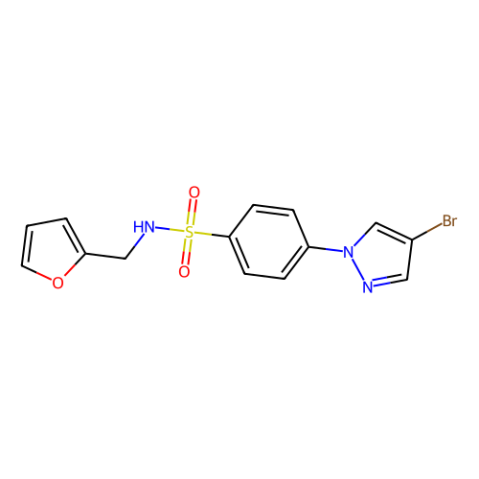 N-(呋喃-2-甲基)4-(4-溴吡唑-1-基)苯磺酰胺-西亚试剂有售,N-(呋喃-2-甲基)4-(4-溴吡唑-1-基)苯磺酰胺分子式,N-(呋喃-2-甲基)4-(4-溴吡唑-1-基)苯磺酰胺价格,西亚试剂有各种化学试剂,生物试剂,分析试剂,材料试剂,高端化学,耗材,实验室试剂,科研试剂,色谱耗材www.xiyashiji.com