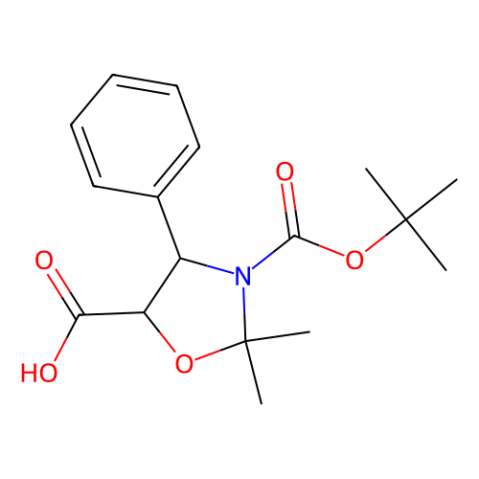 (4S,5R)-3-叔丁氧羰基-2,2-二甲基-4-苯基-1,3-恶唑烷-5-甲酸-西亚试剂有售,(4S,5R)-3-叔丁氧羰基-2,2-二甲基-4-苯基-1,3-恶唑烷-5-甲酸分子式,(4S,5R)-3-叔丁氧羰基-2,2-二甲基-4-苯基-1,3-恶唑烷-5-甲酸价格,西亚试剂有各种化学试剂,生物试剂,分析试剂,材料试剂,高端化学,耗材,实验室试剂,科研试剂,色谱耗材www.xiyashiji.com